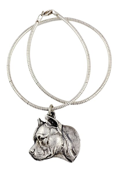 Art - Dog American Staffordshire Terrier - Colier cu câine, bijuterie unică p...