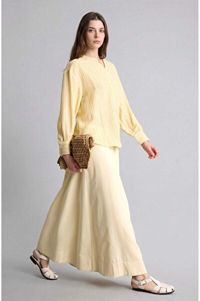 DeFacto Φούστα μάξι σε γραμμή Α από λινό μείγμα H7154AX26SM