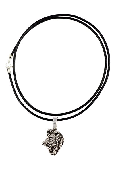 Art - Dog Sheltie - Dog necklace, silver-plated pendant for the dog lover, su...