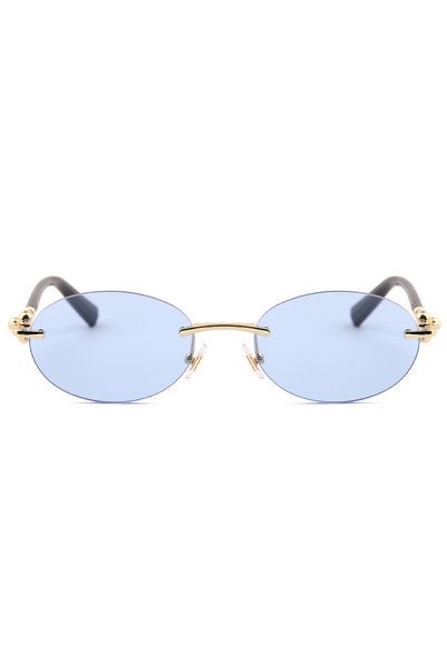 Ticarto Women's Oval Cut Glass Sunglasses Tctga002603G0361