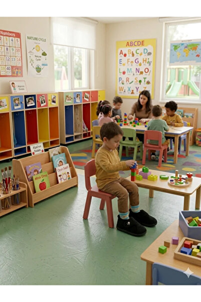 GEZER Tam Ortopedik Cırtlı Yazlık Kreş,Anaokulu Ev İçi Ayakkabı Pati Panduf