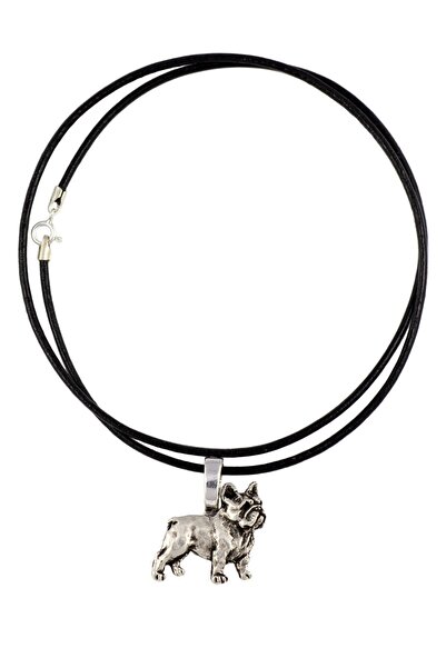 Art - Dog French Bulldog, Frenchie - Dog necklace, silver-plated pendant for ...