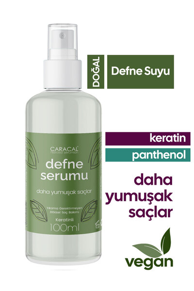 caracal Doğal Defne Suyu Bazlı Keratin Panthenol Saç Bakım Serumu Kırılma Kar...