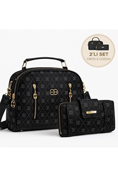 Eliza Γυναικεία τσάντα χειρός και ώμου με μακρύ λουράκι, μίνι πορτοφόλι με θή...