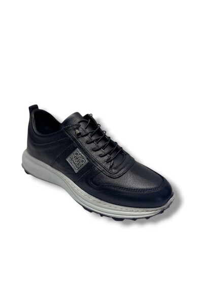 baykara 423-26 Genuine Leather Anatomical Gel Sole Men's Shoes Black Ice