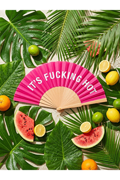 pivok It's Fucking Hot" Kırmızı El Yelpazesi