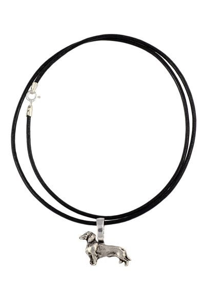 Art - Dog Dachshund - Dog necklace, silver-plated pendant for the dog lover, ...
