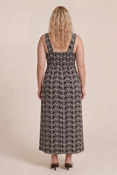 MYLİNE Πλεκτό φόρεμα με λεπτομέρειες από κούμπωμα και γιλέτα