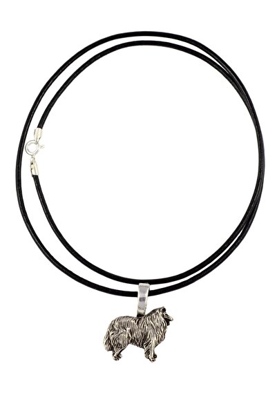 Art - Dog Collie Rough - Dog necklace, silver-plated pendant for the dog love...