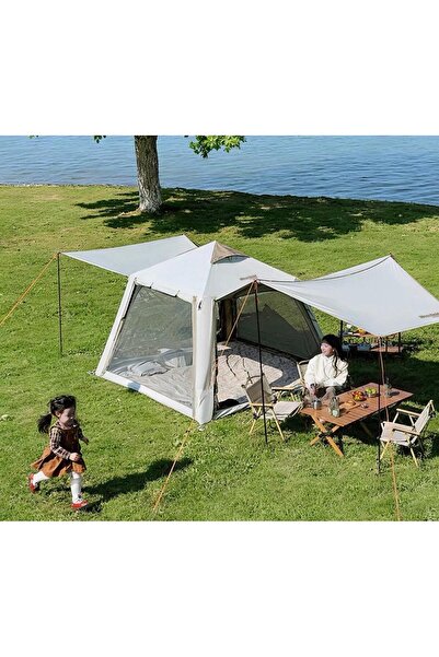 Outdoor Pro Cort gonflabil de camping Westfieldoutdoors 220x220 cm cu prelată, impermeabil 5000mm, protecție UV UPF, montare rapidă cu pompă, cort de familie pentru 2-4 persoane, pentru exterior.