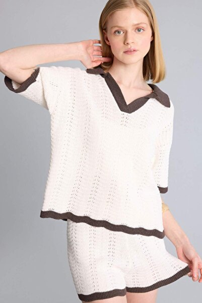 DeFacto Κανονικής εφαρμογής πλεκτό πουλόβερ με λαιμόκοψη πόλο H7760AX26SM