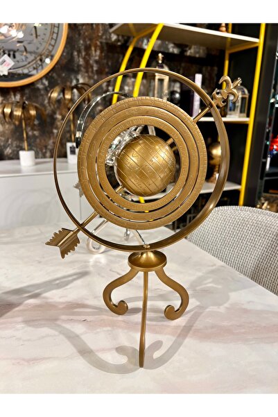 KARCILAR HOME STORE Antique Color Decorative Rotating Globe