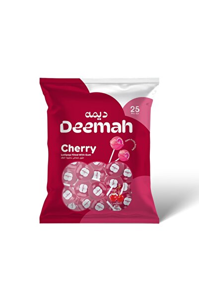 Deemah علكة الكرز على شكل مصاصة، 10 جرام × 25 × 12