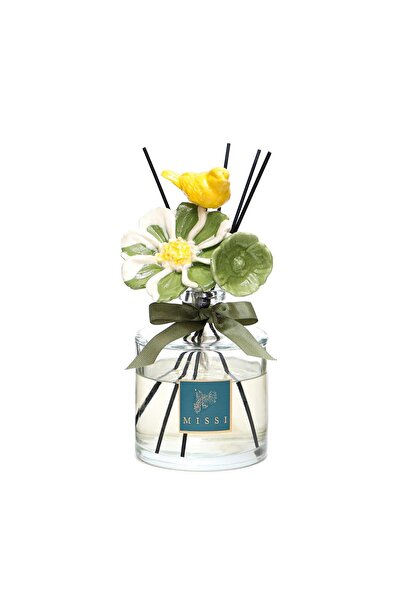Missi Crystal Bloom Collection Emerald-Parlak Sırlı Seramik Çiçekli Oda Kokus...