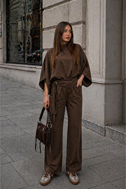 Get Crazy Γυναικείο Σετ με Μπλούζα με Μανίκια Νυχτερίδα και Παντελόνι με Φαρδ...