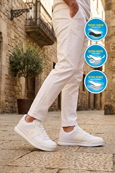 WALKWAY Bestof BST-2088 M حذاء رياضي أبيض-أبيض للرجال