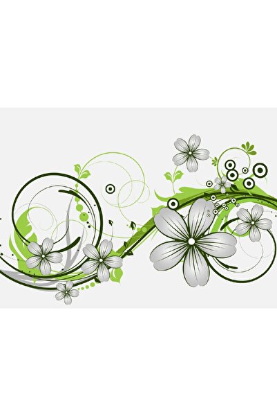 media Πίνακας σε καμβά, Γκρι λουλούδια, 45 x 30 εκ.