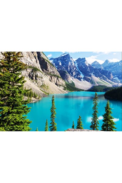 media Πίνακας σε καμβά Μπλε Λίμνη, 90 x 60 εκ.