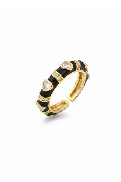 Bo Takı ve Aksesuar Colorful Enamel Adjustable Ring