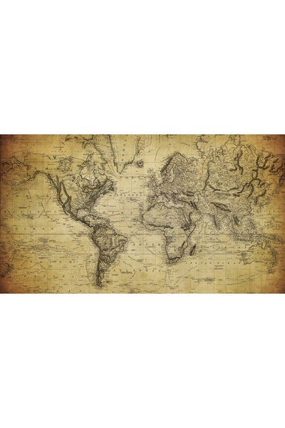 media Παγκόσμιος Χάρτης σε καμβά, 60 x 40 εκ.