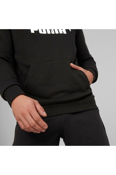 Puma ESS+ Ανδρικό Φούτερ με Κουκούλα, Διπλό Γιακά και Μεγάλο Λογότυπο