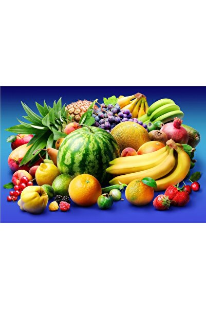 media Πίνακας σε καμβά Λαχανικά και φρούτα 5, 90 x 60 εκ.