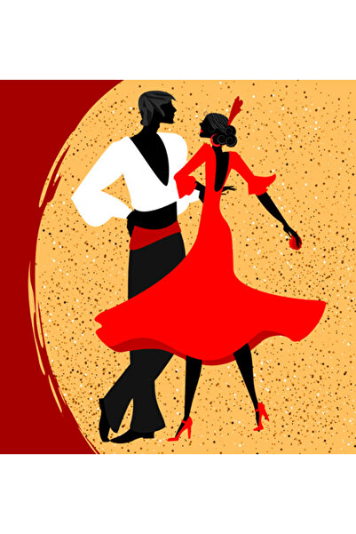 media Πίνακας σε καμβά χορός9, 60 x 60 εκ.