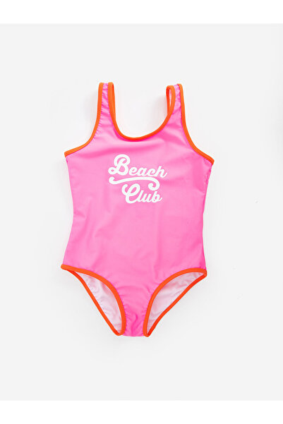 LC Waikiki LCW KidsMA BELLA Ροζ Γρήγορο Στέγνωμα Κοριτσίστικο Μαγιό