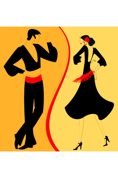 media Πίνακας σε καμβά χορός 8, 50 x 50 εκ.