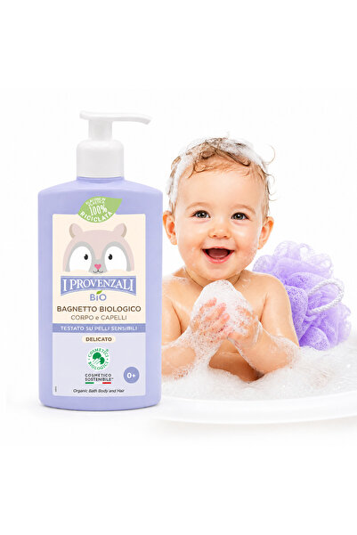 I Provenzali Βιολογικό βρεφικό αφρόλουτρο για σώμα και μαλλιά, 0+, με καλέντο...