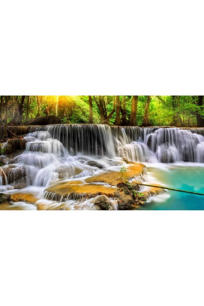 media Πίνακας σε καμβά Κίτρινος Καταρράκτης, 75 x 50 εκ.