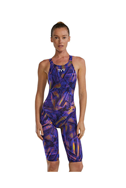 sporsuit Tyr Women's Racing Swimsuit Avictor Open Back Hel Purple Gold