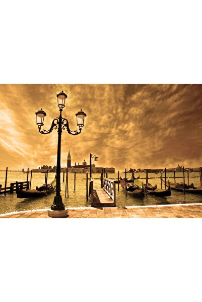 media Ρετρό πίνακας σε καμβά με θέμα τη Βενετία, 60 x 40 εκ.