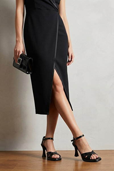 Solly 7105 MG Cross Black Platform Γυναικεία Παπούτσια με τακούνι για βραδινό...