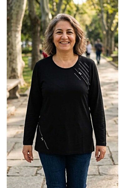 Aylin ΜΑΚΡΥΜΑΝΙΚΗ ΜΠΛΟΥΖΑ ΜΕ ΛΟΥΡΑΚΙΑ ΣΤΗΝ ΑΠΟΛΕΙΤΗ ΛΑΙΜΟΥ, ΚΕΝΤΗΜΕΝΗ ΜΠΡΟΣΤΑ...