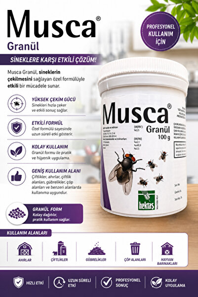 HEKTAŞ Musca Granül Karasinek İlacı 100gr -