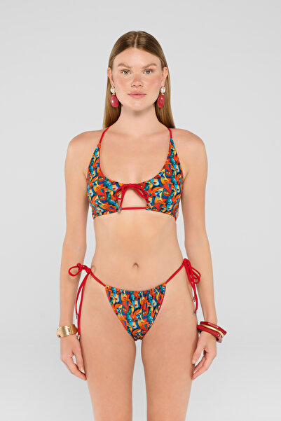 PINKYSWIM Büzgülü Özel Tasarım Bikini Altı