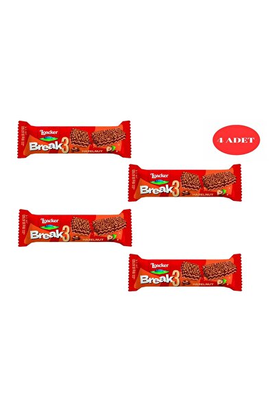 Loacker Break3 Hazelnut Gofret 19 Gr (4 ADET)