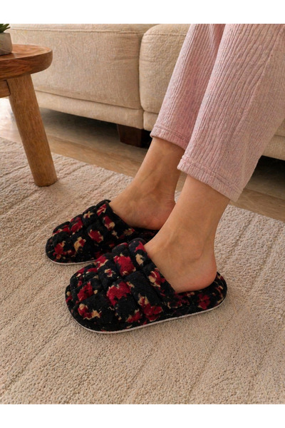 Trendline Γυναικείες αντιολισθητικές βελούδινες αφράτες παντόφλες εσωτερικού ...