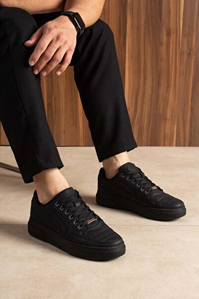 L.A Polo Dikişli Siyah Erkek Sneaker