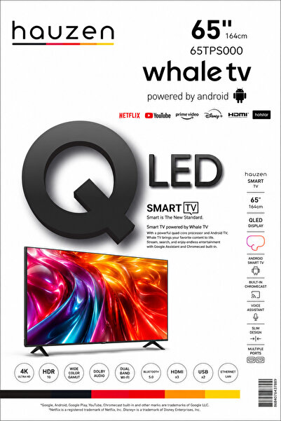 Hauzen 65TP5000 4K Qled Whale Tv 65 İnç