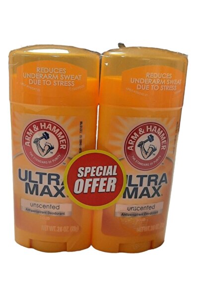 Arm&Hammer Arm & Hammer Ultra Max Deo Stick Unscented 73 Grams (Pack of 2)