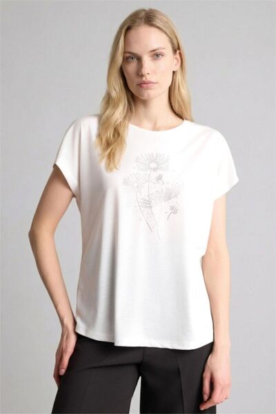 DeFacto Μπλουζάκι με κοντό μανίκι Crew Neck Stone με τύπωμα H1453AX26SP