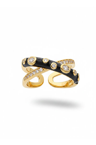 Bo Takı ve Aksesuar Colorful Enamel Adjustable Ring