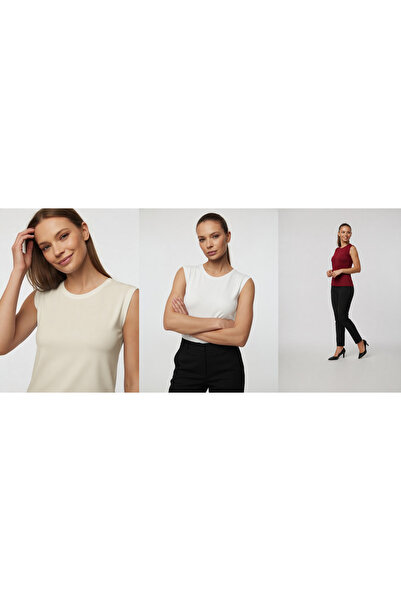 Teloris Crew Neck 0 Sleeve T-Shirt Set of 3