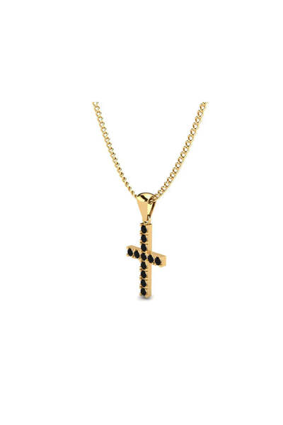 Delagos Colier din argint 925, cu piatră de zirconiu de 0.36 carate, placat cu aur.