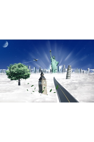 media Πίνακας σε καμβά Μνημεία - πόλεις του κόσμου 2, 60 x 40 εκ.