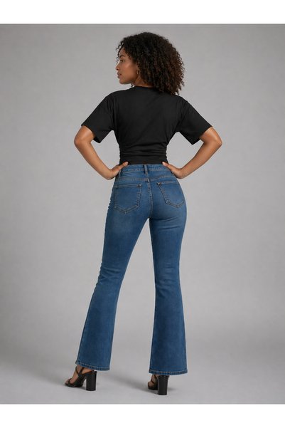 LİMMODA Tricou de bază negru, slim fit, cu mânecă scurtă, casual, pentru femei