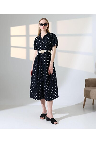 Get Crazy Πουά πουκάμισο με γιακά και κοντό μανίκι μπαλόνι