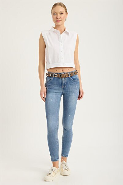 HomeStore Square Eyelet Detailed Belt
